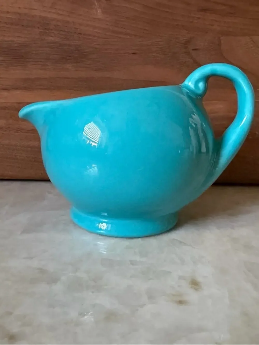 Metlox poppy trail vintage turquoise creamer